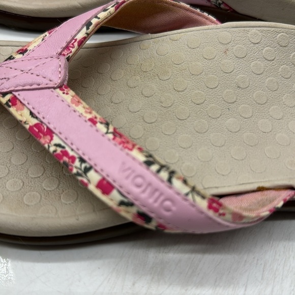 Vionic Tide Pink Floral Flip Flop orthotic sandal Size 7 VIO5074 - Picture 3 of 5